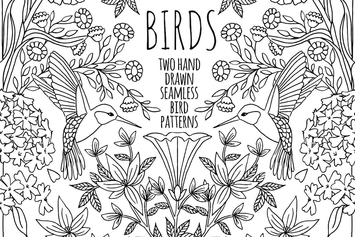 Birds 2 Seamless Patterns Birds 2 Seamless Patterns