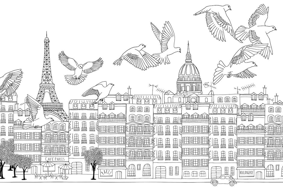 Paris Seamless Banner   Pattern 3