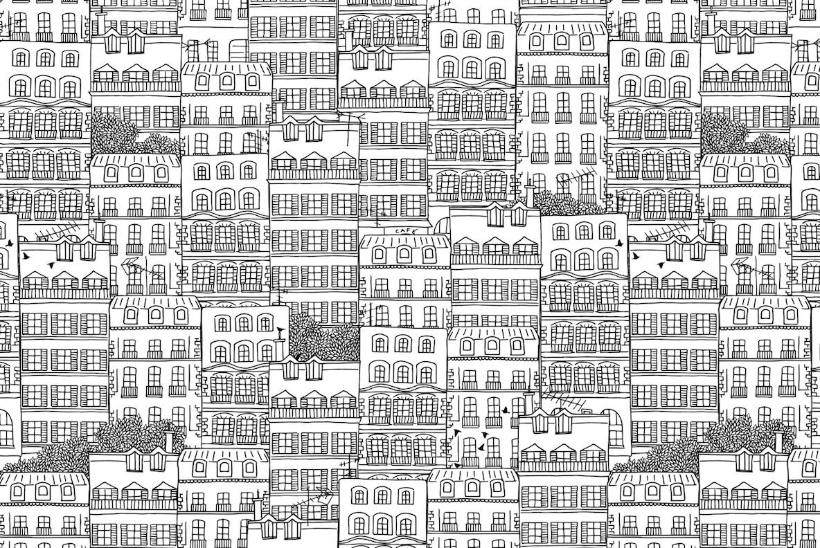 Paris Seamless Banner   Pattern 5