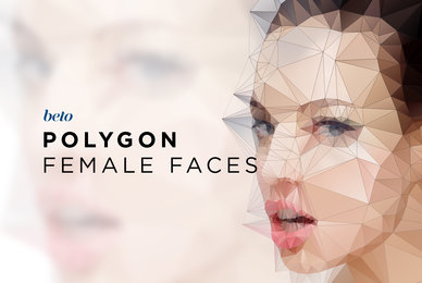 Polygonal Female Faces