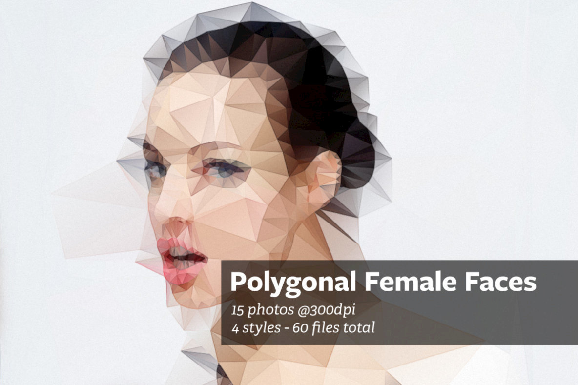 Polygonal Female Faces Polygonal Female Faces