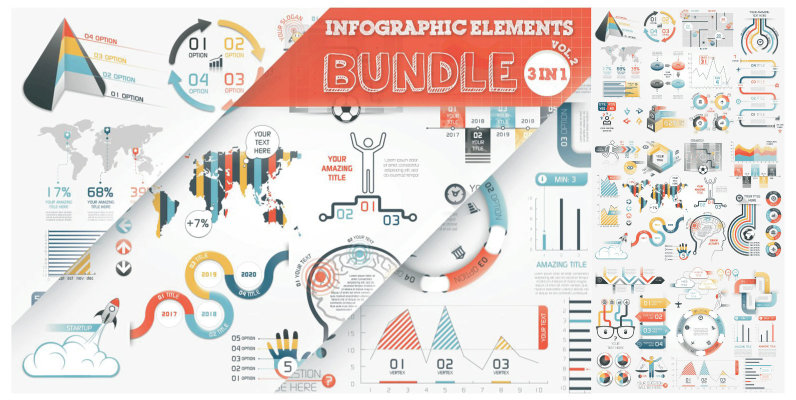 Infographic Elements Bundle  3 in 1  vol 2