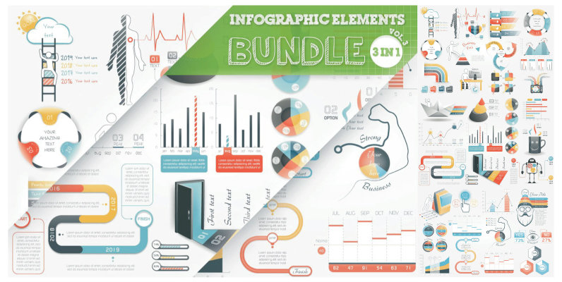 Infographic Elements Bundle  3 in 1  vol 3