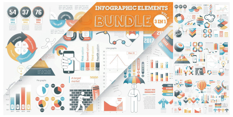 Infographic Elements Bundle  3 in 1  vol 6