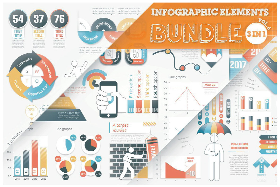 Infographic Elements Bundle  3 in 1  vol 6