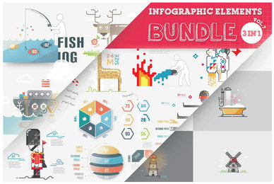 Infographic Elements Bundle  3 in 1  vol 7