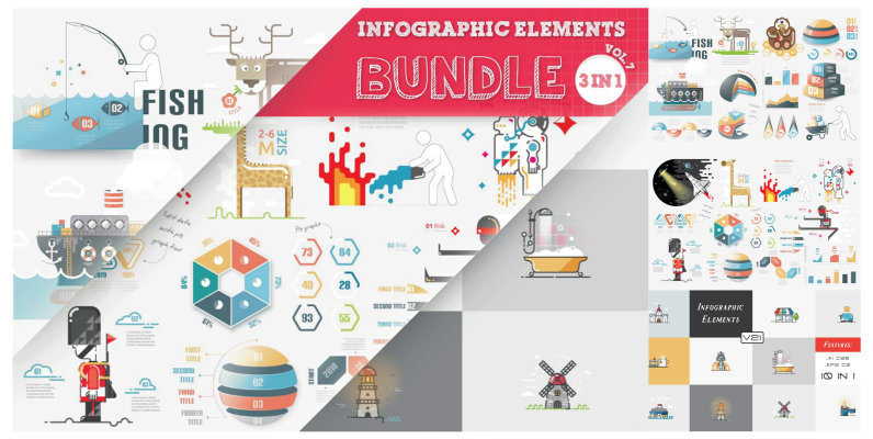 Infographic Elements Bundle  3 in 1  vol 7