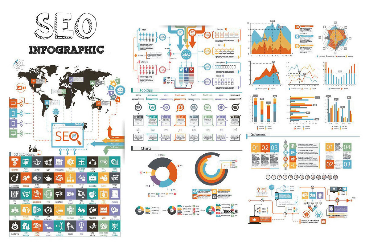 SEO   Business Infographic Bundle 4