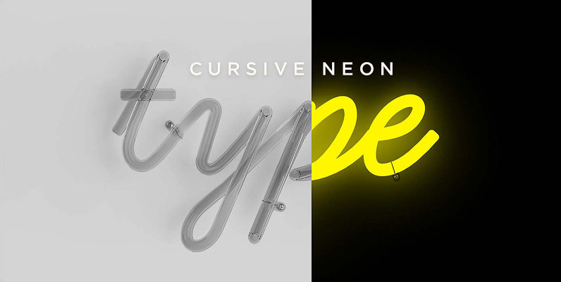 Cursive Neon Type