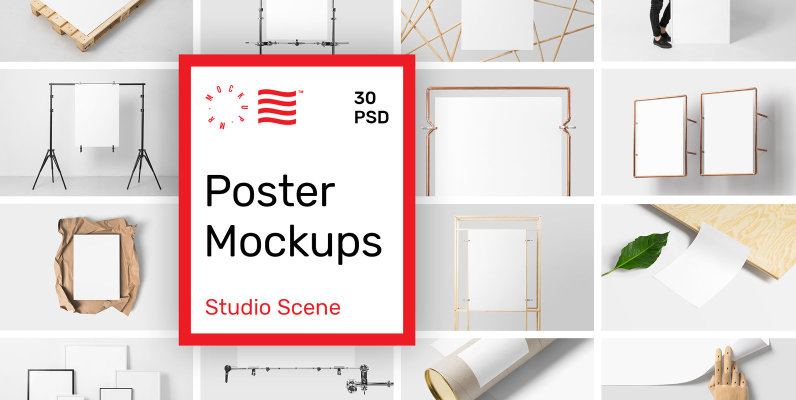 Poster Mockups   Studio Scene