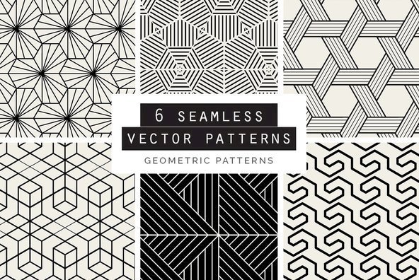 Geometric Seamless Vector Patterns - Graphics - YouWorkForThem