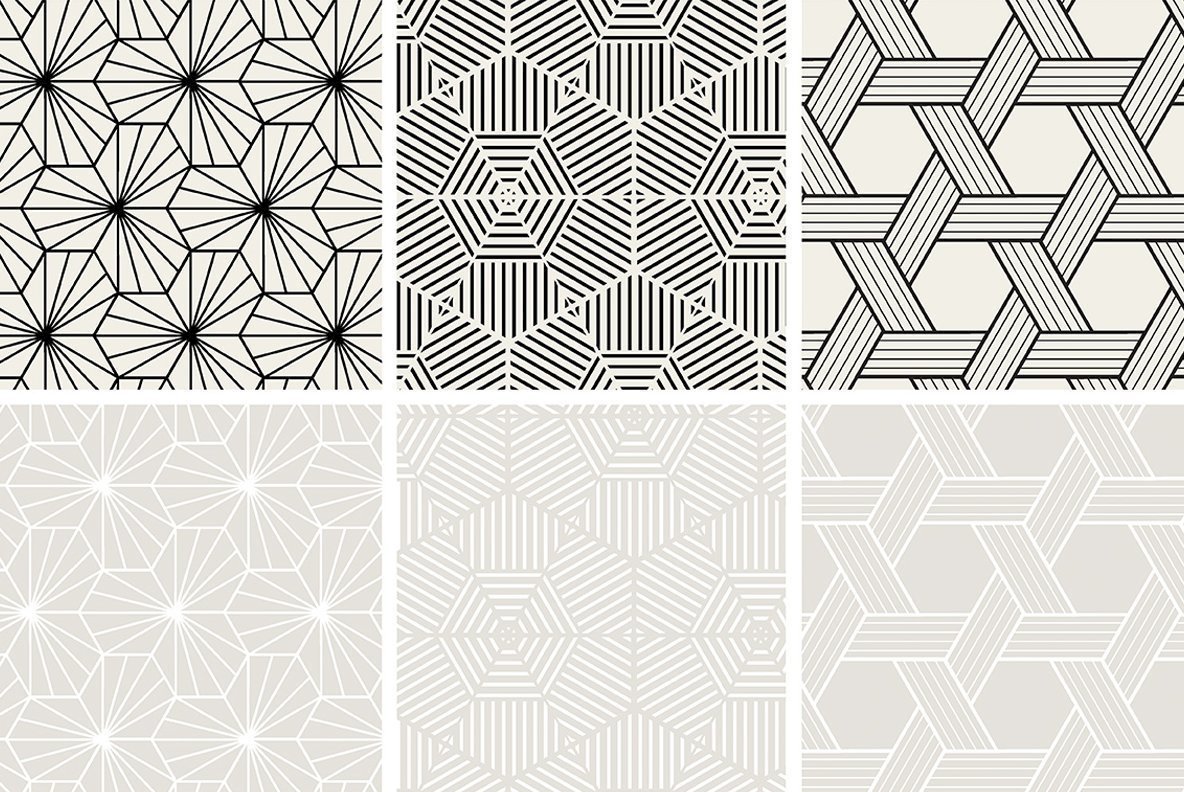 Geometric Seamless Vector Patterns Geometric Seamless Vector Patterns