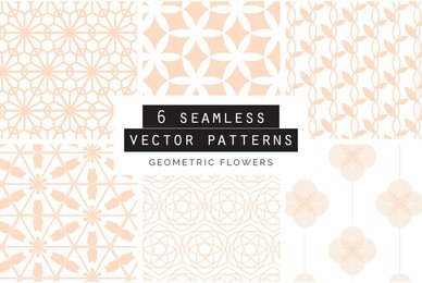 Geometric Floral Seamless Patterns