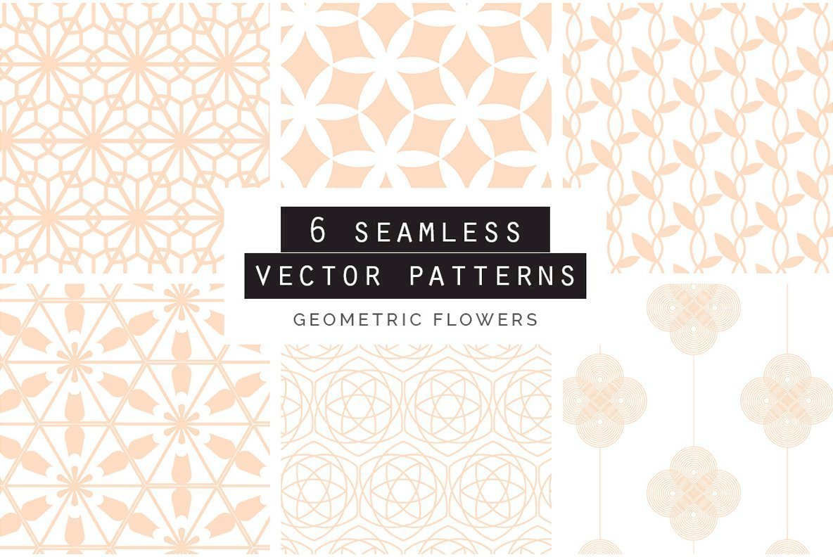 Geometric Floral Seamless Patterns 1