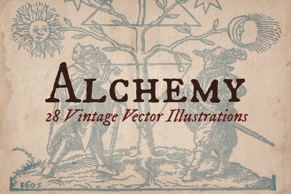 Vintage Alchemy Illustrations Graphics - YouWorkForThem