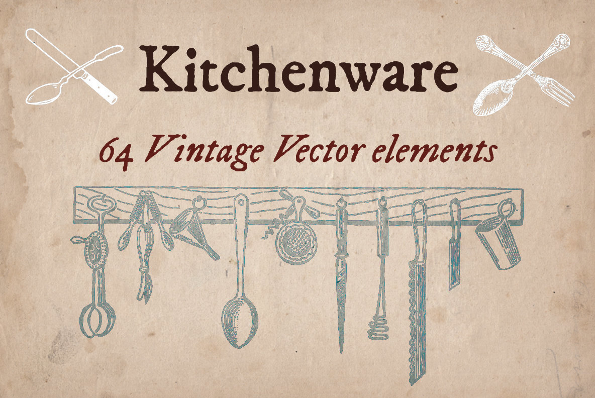 Vintage Kitchenware Elements 1