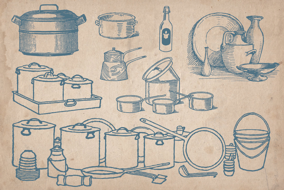 Vintage Kitchenware Elements 2