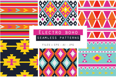 Electro Boho Seamless Patterns
