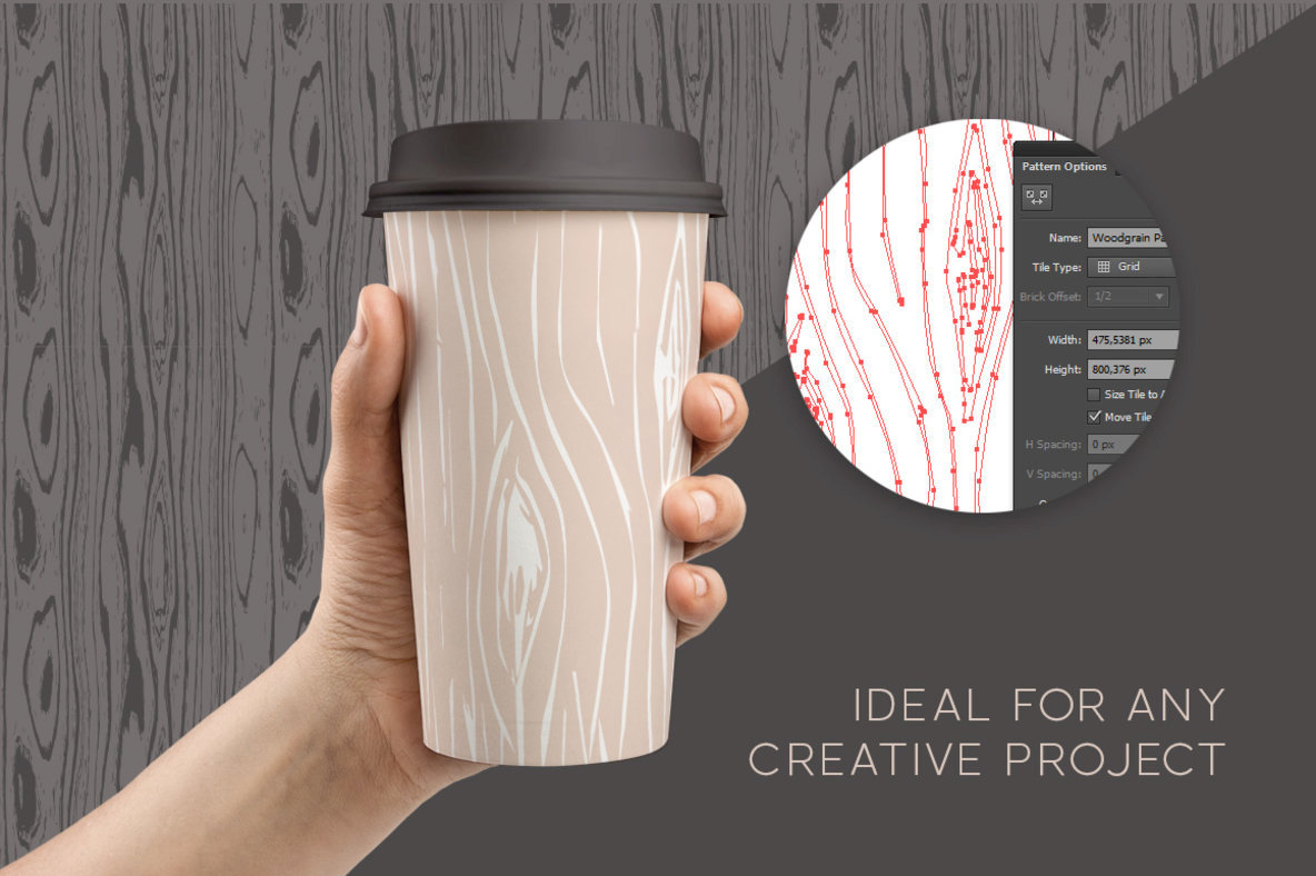 Seamless Wood Grain Vector Patterns 5