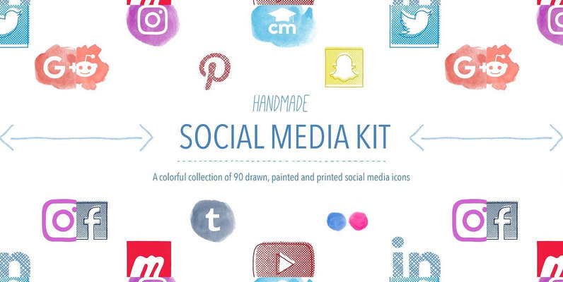 Handmade Social Media Icons