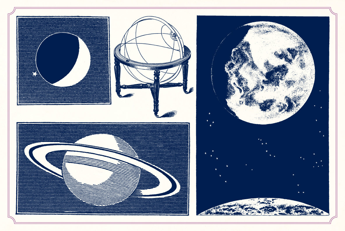 Vintage Space illustrations Vintage Space illustrations