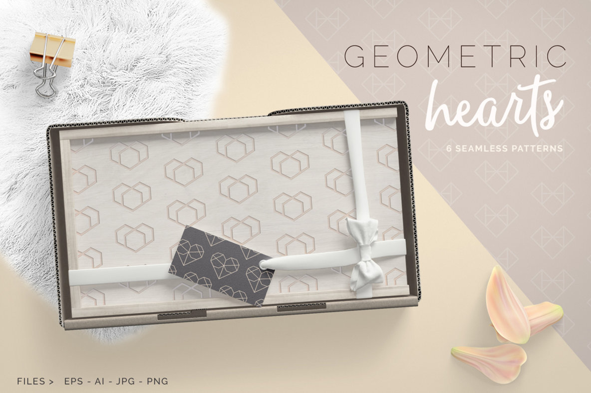 Geometric Hearts Patterns Geometric Hearts Patterns