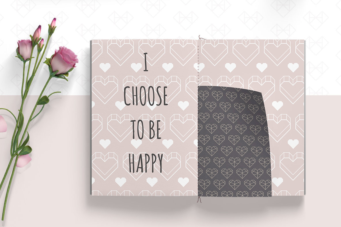 Geometric Hearts Patterns Geometric Hearts Patterns