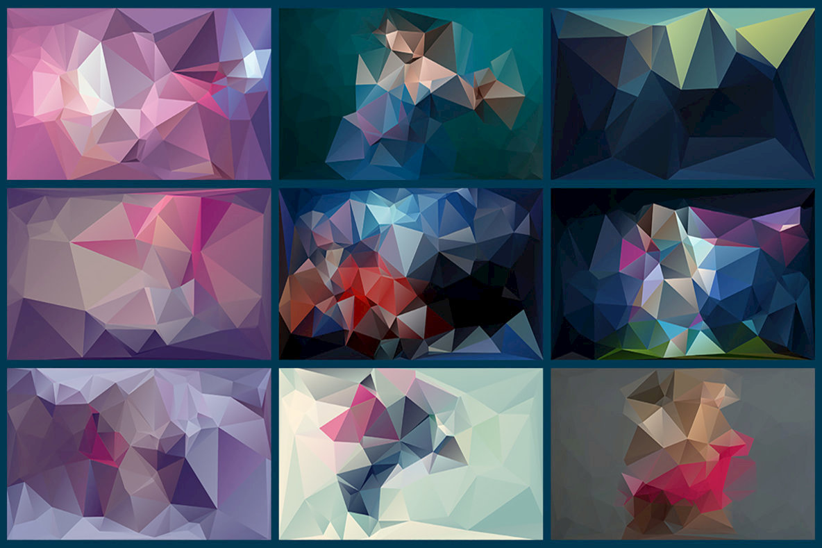 Polygon Abstract Backgrounds  03 3