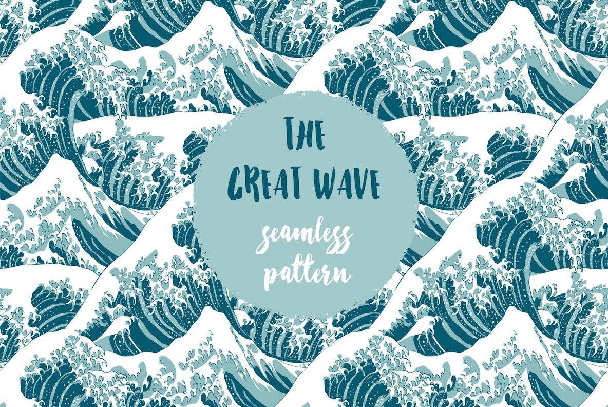 The Great Wave   Seamless Pattern 4
