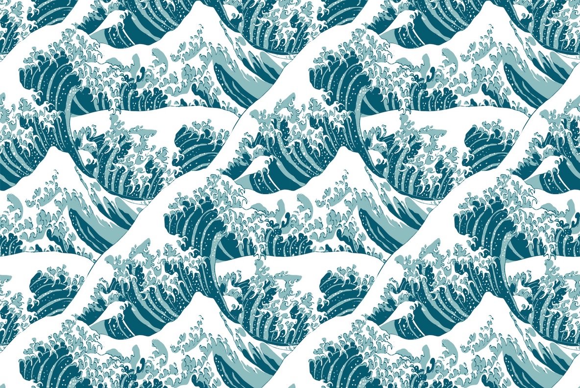 The Great Wave   Seamless Pattern 6