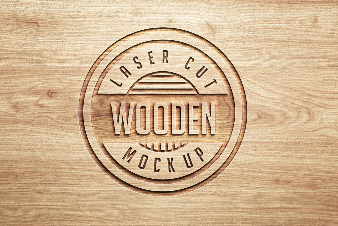 Download 3 D Wooden Logo Mockup