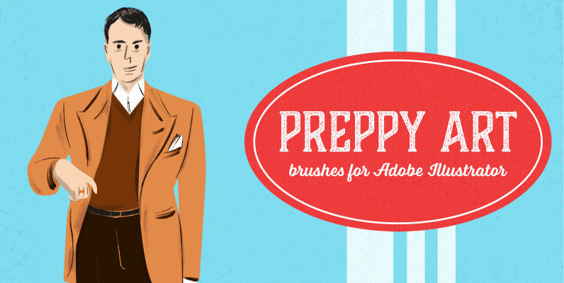 Preppy Art Brushes for Adobe Illustrator