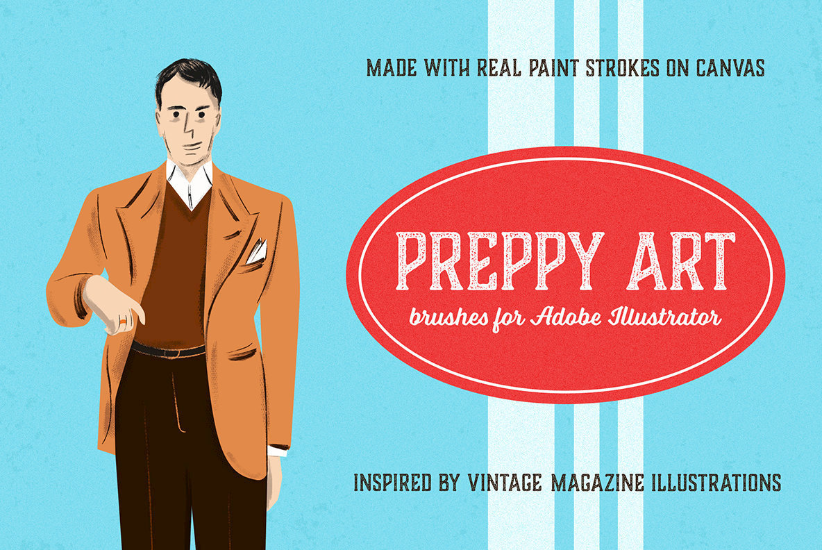 Preppy Art Brushes for Adobe Illustrator Preppy Art Brushes for Adobe Illustrator
