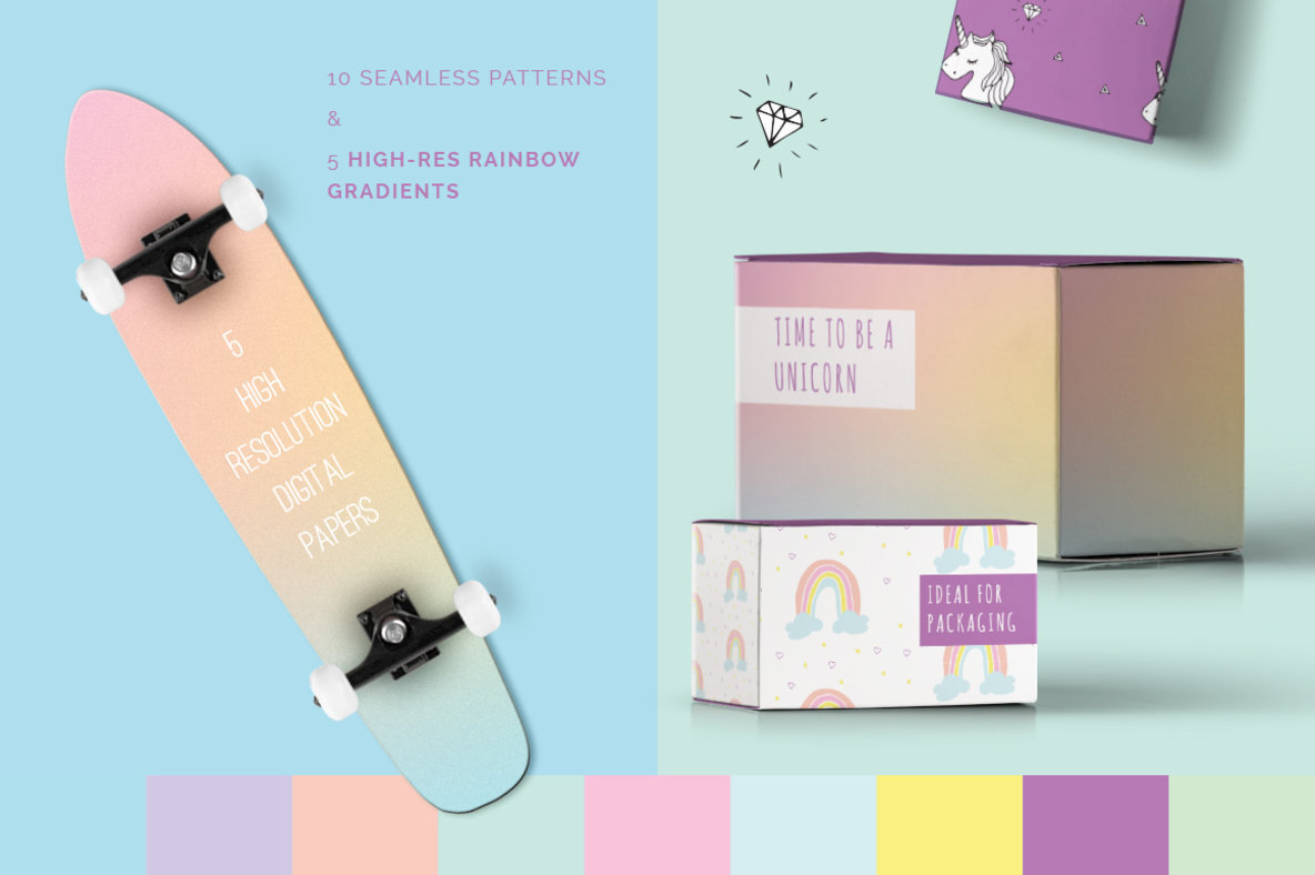 Unicorns Rainbows Patterns Unicorns Rainbows Patterns