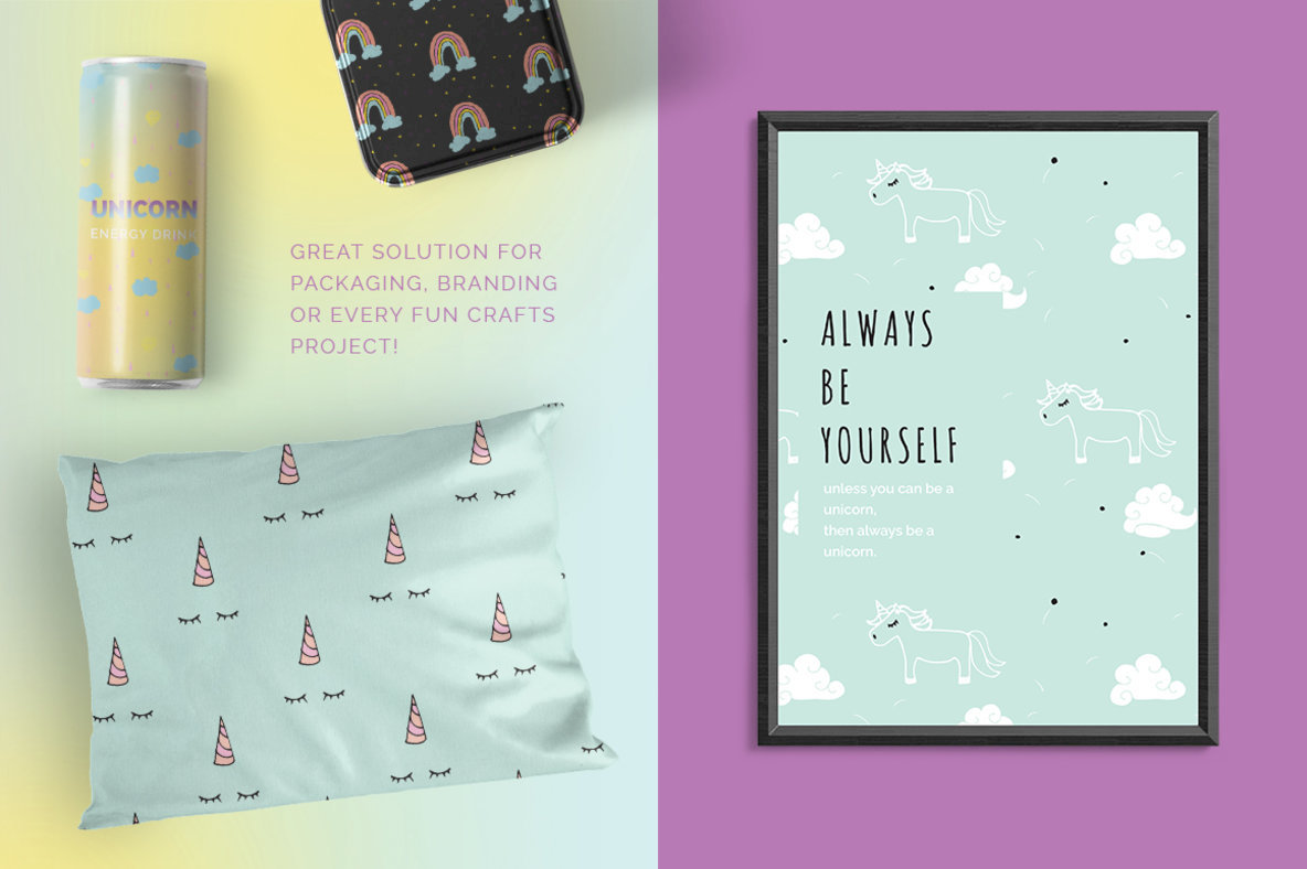 Unicorns Rainbows Patterns Unicorns Rainbows Patterns
