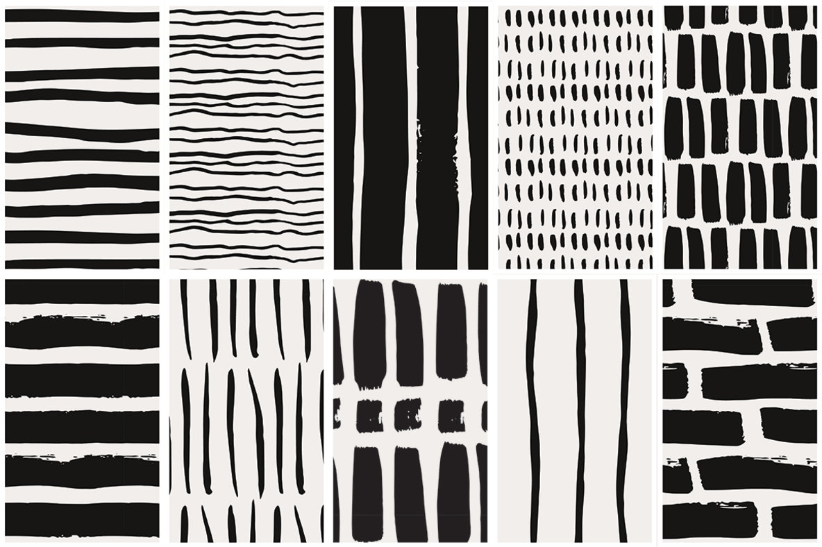 Handdrawn Lines Patterns Handdrawn Lines Patterns
