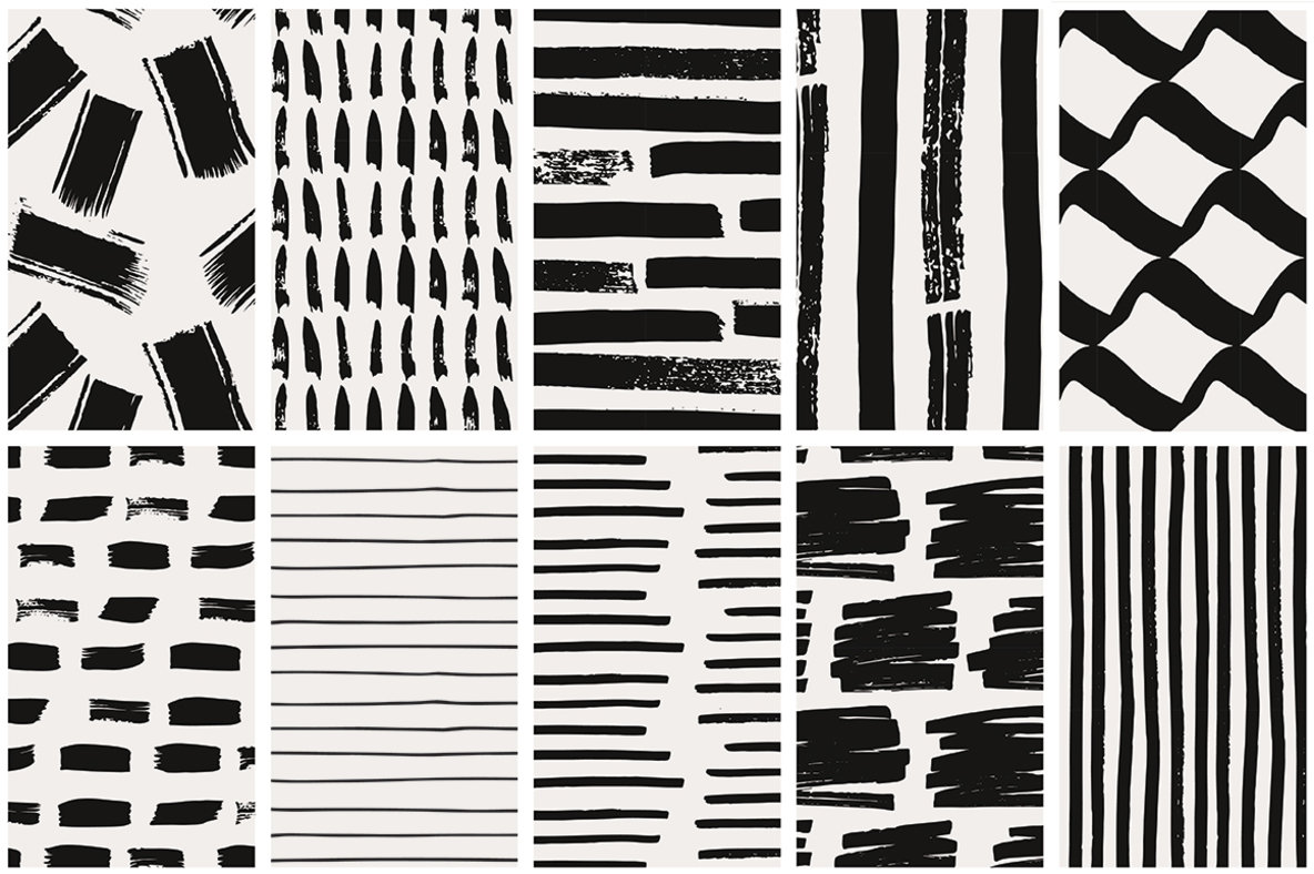 Handdrawn Lines Patterns Handdrawn Lines Patterns
