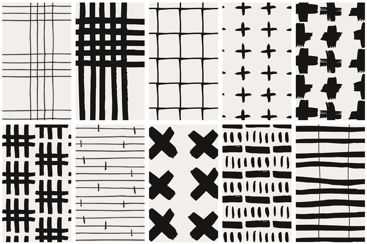 Handdrawn Lines Patterns Handdrawn Lines Patterns