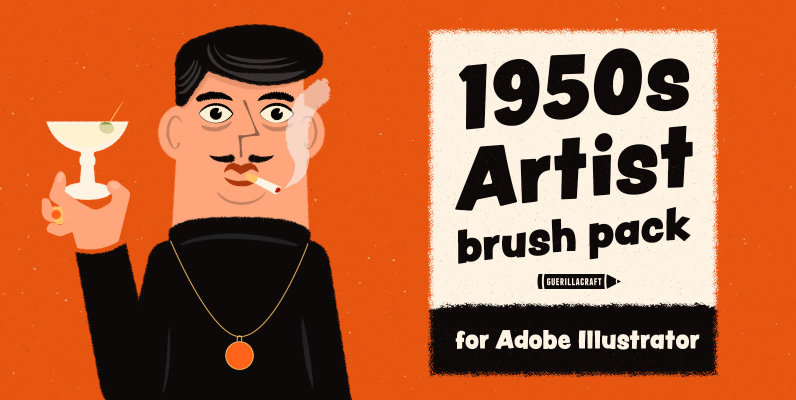 1950s Artist Brush Pack
