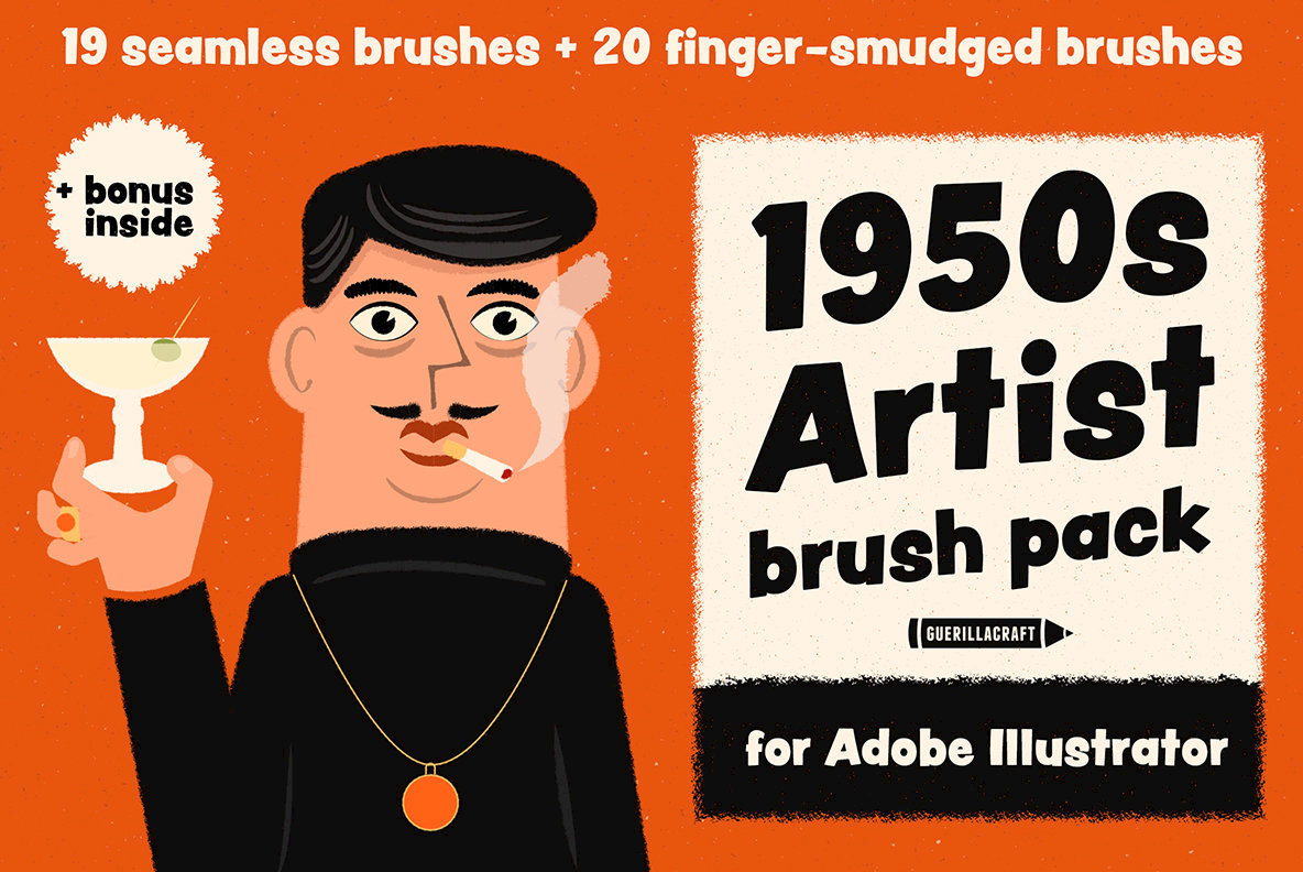 1950s Artist Brush Pack 1950s Artist Brush Pack