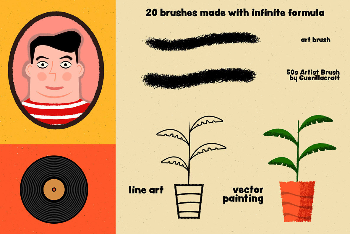 1950s Artist Brush Pack 1950s Artist Brush Pack