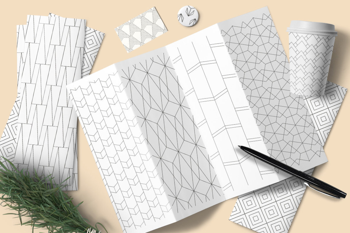 Simple Line Geometric Patterns 4