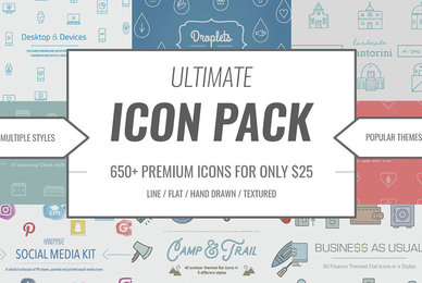 Ultimate Icon Pack   660 Vector Icons