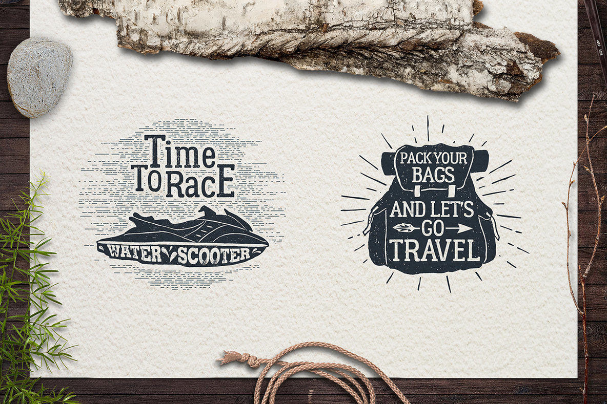 Adventure Vintage Badges 2 Adventure Vintage Badges 2