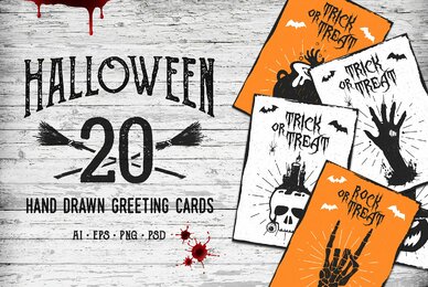 20 Halloween Greeting Card Designs
