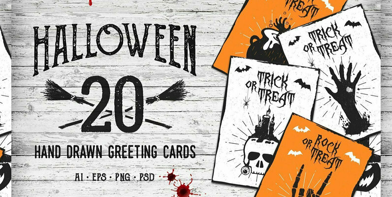 20 Halloween Greeting Card Designs