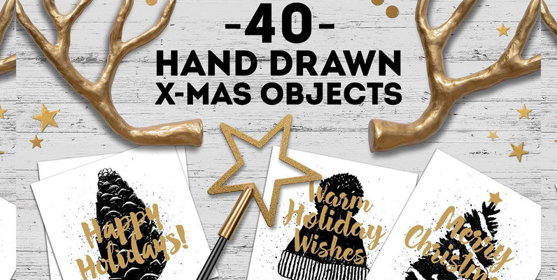 40 Winter Themed Vector Illustrations