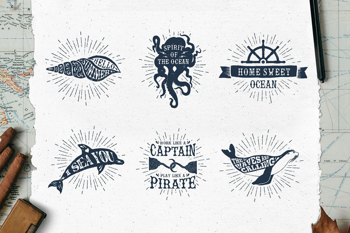 15 Old Sailor Badges V1 15 Old Sailor Badges V1