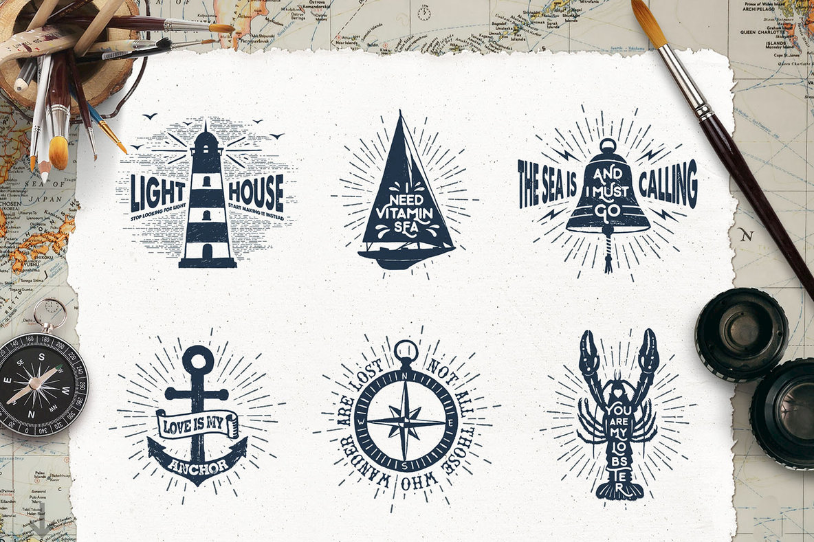 15 Old Sailor Badges   V2 4