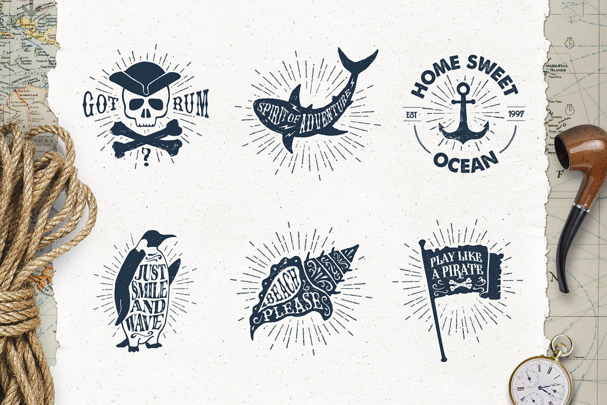 15 Old Sailor Badges   V2 5